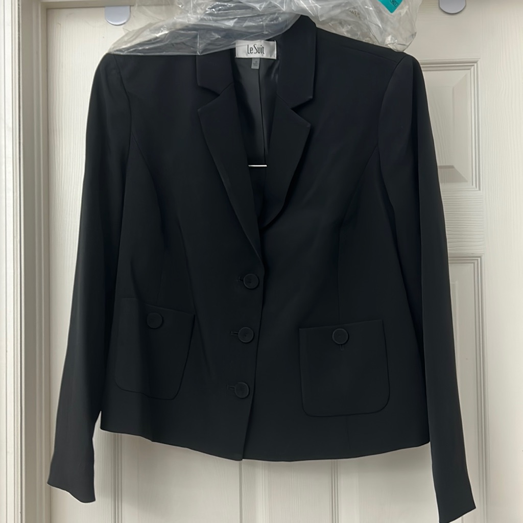 Le Suit Black Blazer New With Tags